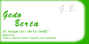 gedo berta business card